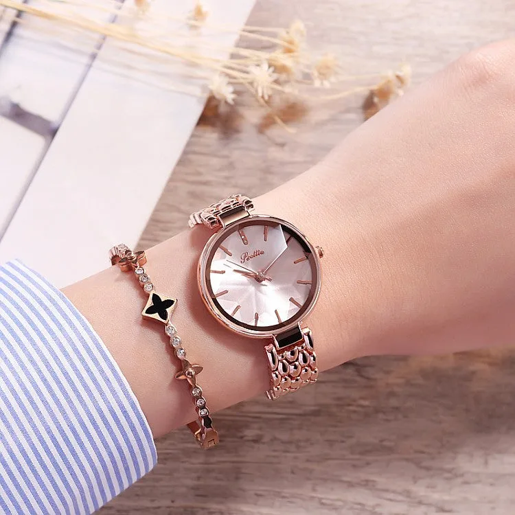 Crystal Rhombus-shaped Mirror Women's Watch