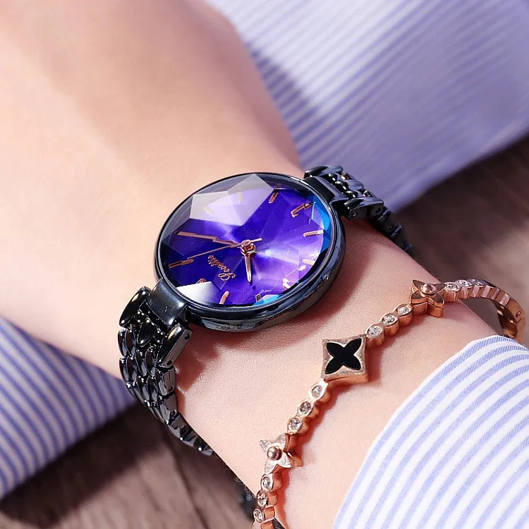 Crystal Rhombus-shaped Mirror Women's Watch