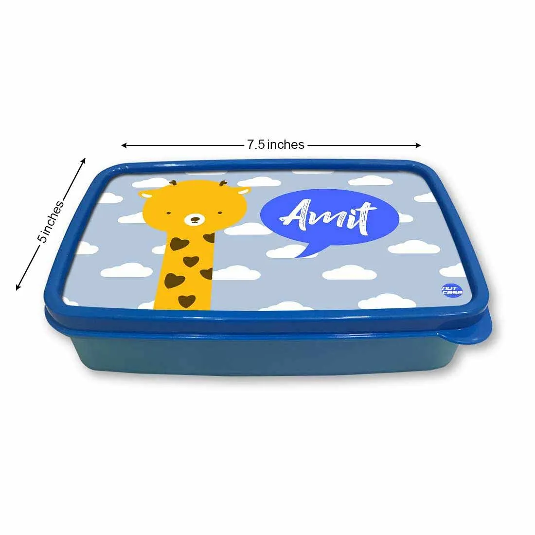 Customizable Tiffin Box for Boy Plastic Lunch Box - Baby Giraffe