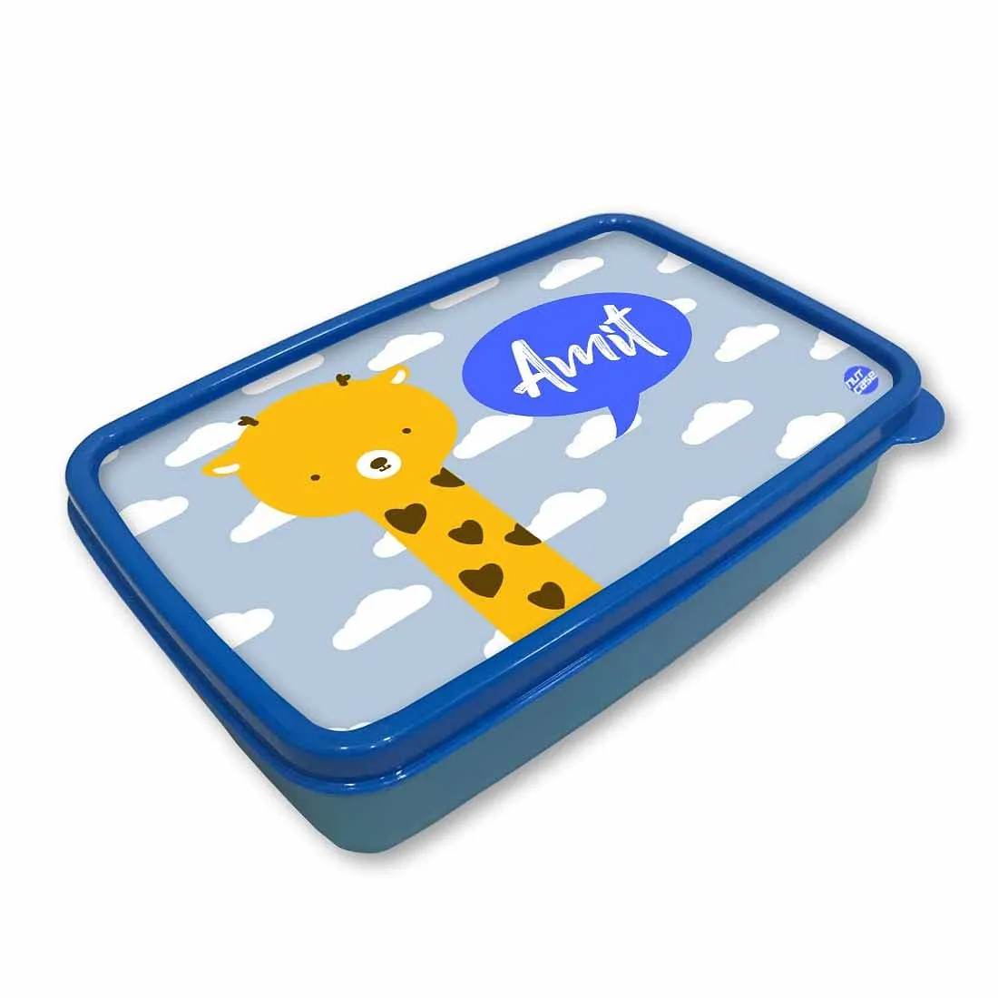 Customizable Tiffin Box for Boy Plastic Lunch Box - Baby Giraffe