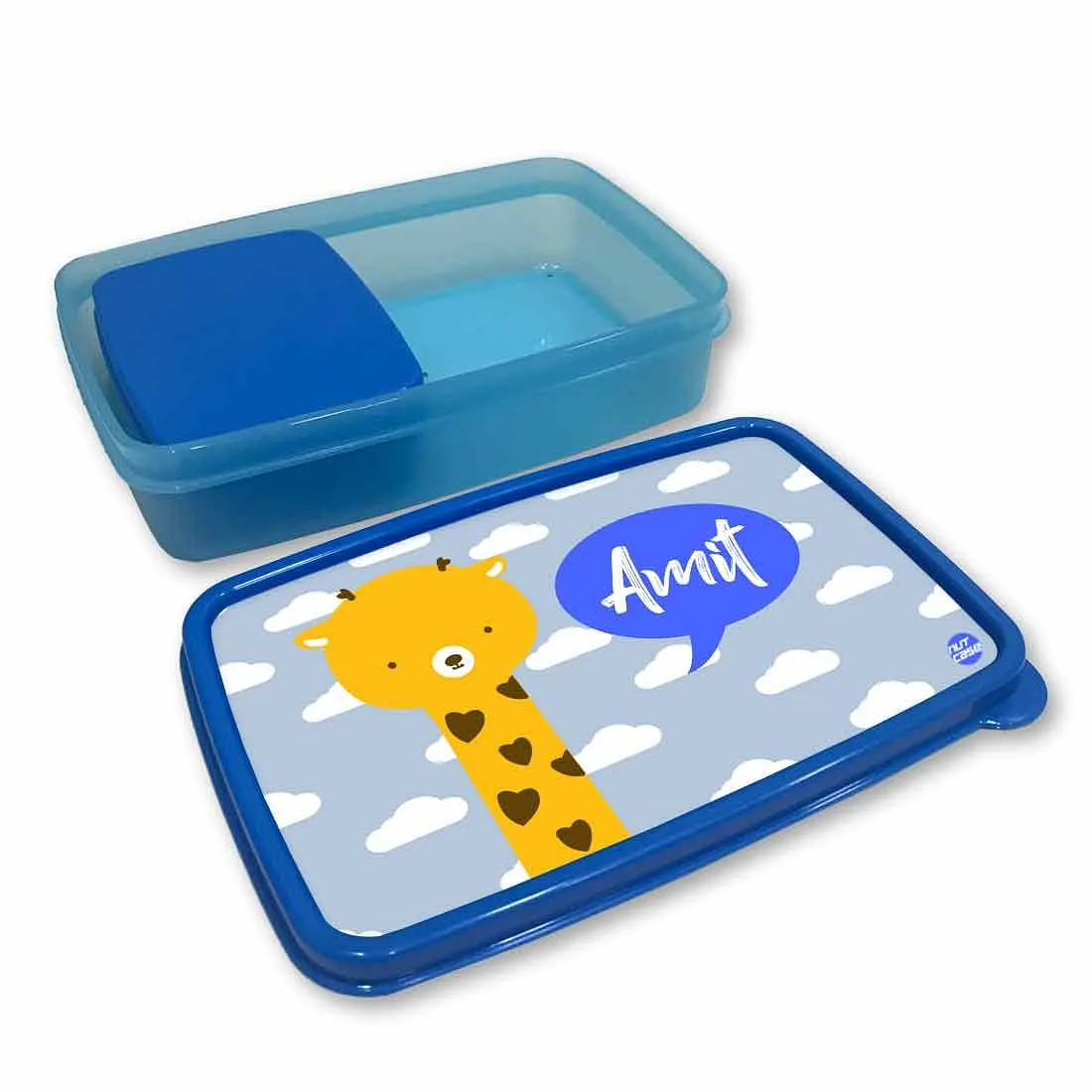 Customizable Tiffin Box for Boy Plastic Lunch Box - Baby Giraffe