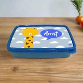 Customizable Tiffin Box for Boy Plastic Lunch Box - Baby Giraffe