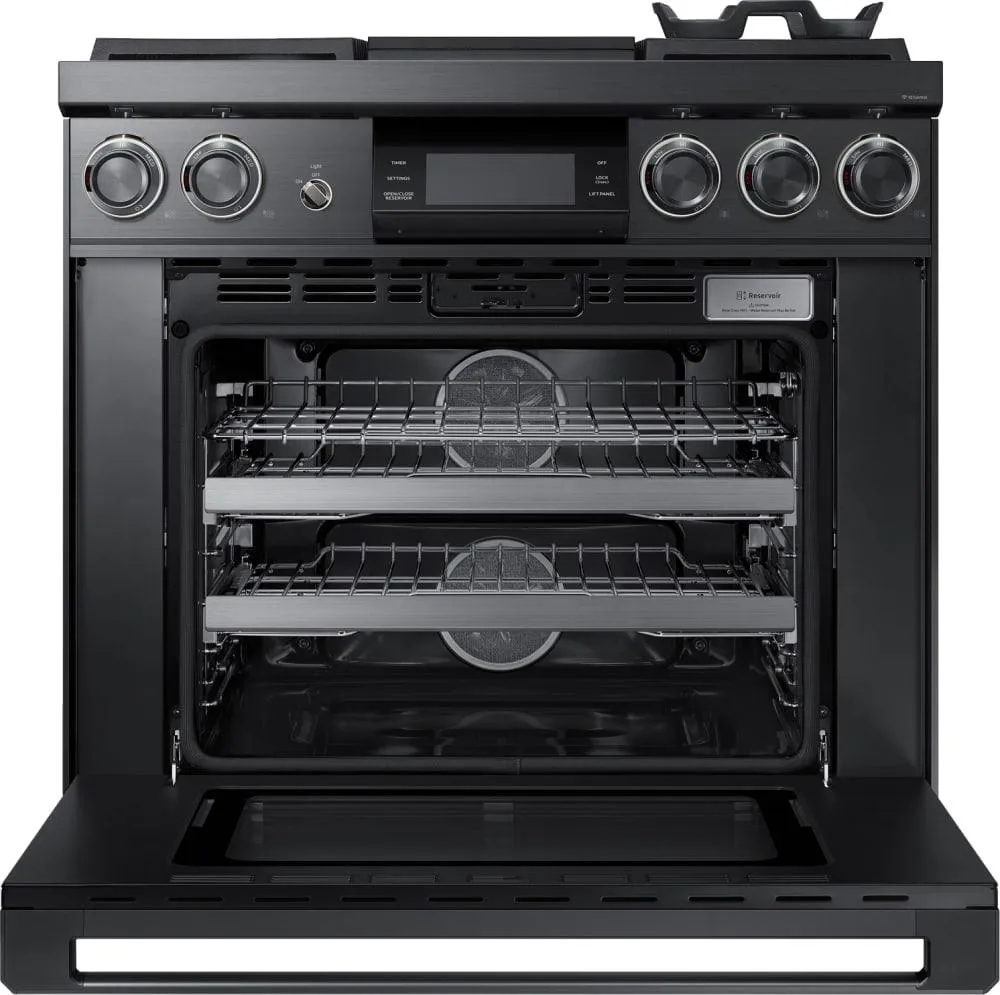 Dacor - 4.8 cu. ft  Dual Fuel Range in Black Stainless - DOP36M94DPM