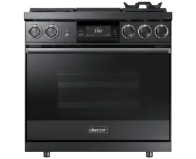 Dacor DOP36M94DPM 36" Pro Dual-Fuel Steam Range, Graphite Stainless Steel, Liquid Propane