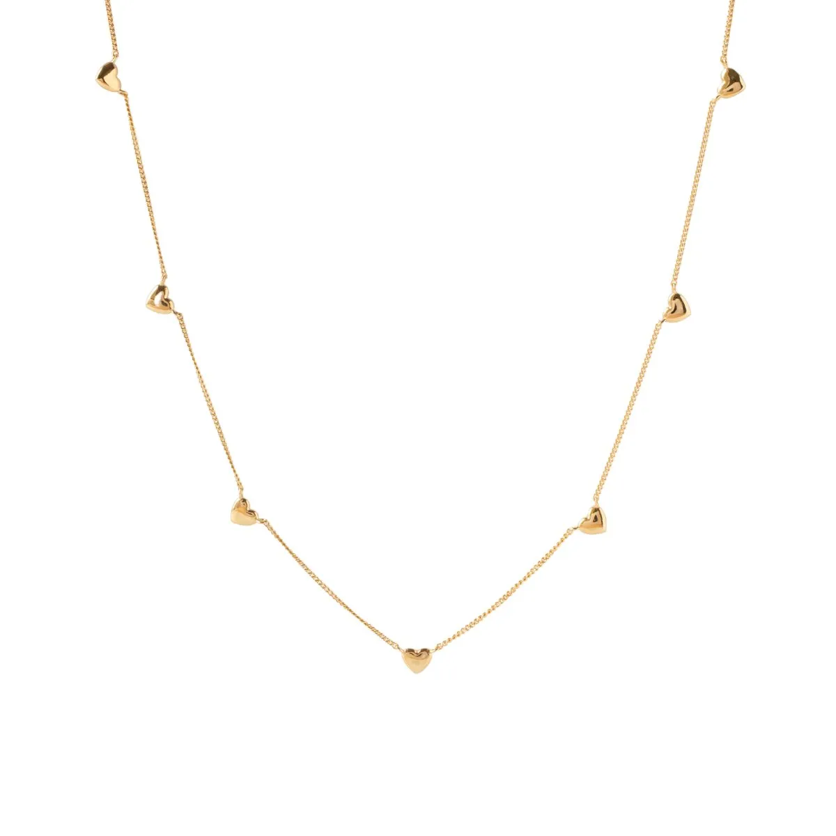 DAINTY POISE HEART NECKLACE - GOLD