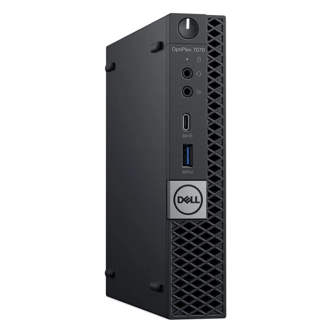 Dell OptiPlex 7070, Micro Desktop Bundled with 24" Monitor, Intel Core i5-9500T, 2.0GHz, 16GB RAM, 256GB M2 NVMe SSD, Windows 11 Pro, Grade-A Refurbished