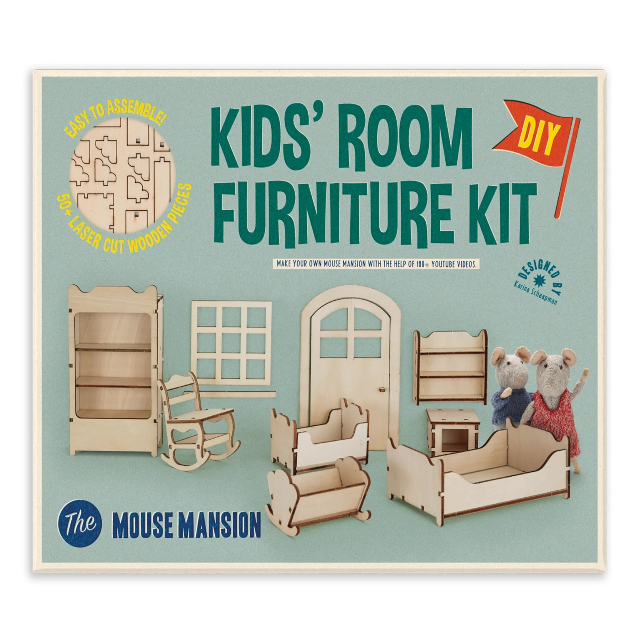 Dollhouse Furniture Kit - Kids Bedroom (Scale 1:12)