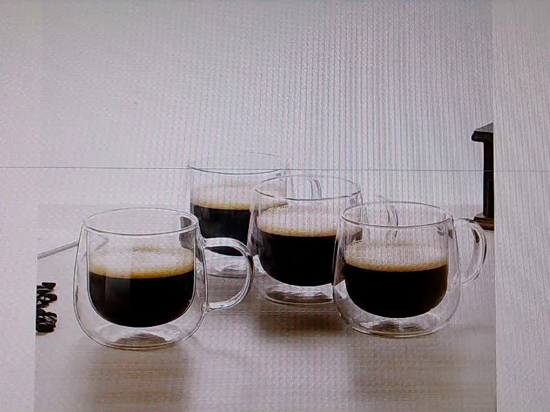 Double Wall Glass Coffee Mug Set - 10oz Clear (Set of 4)