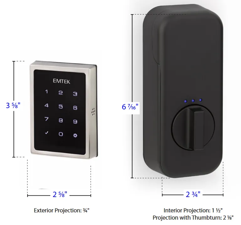 Emtek - Electronic Locksets - EMPowered Motorized Touchscreen Keypad Deadbolt (SMART Connected by Yale Access)