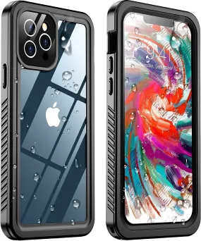 Entronix Waterproof Case for Apple iPhone 12 Pro Max Case, Full Body Shockproof with Built In Screen Protector, Heavy Duty Cover