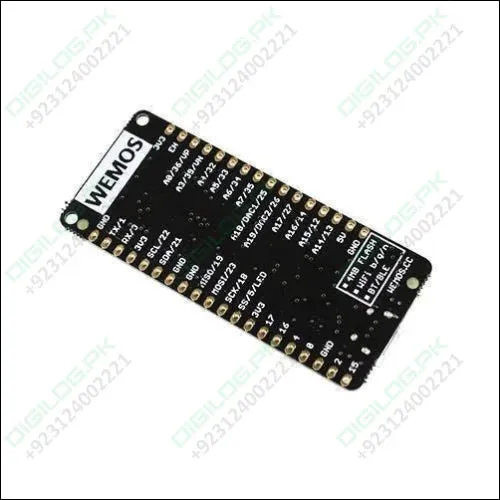 Esp32 Wemos Lolin32 Esp32, Wifi   Bluetooth   Lipo Battery Connector In Pakistan