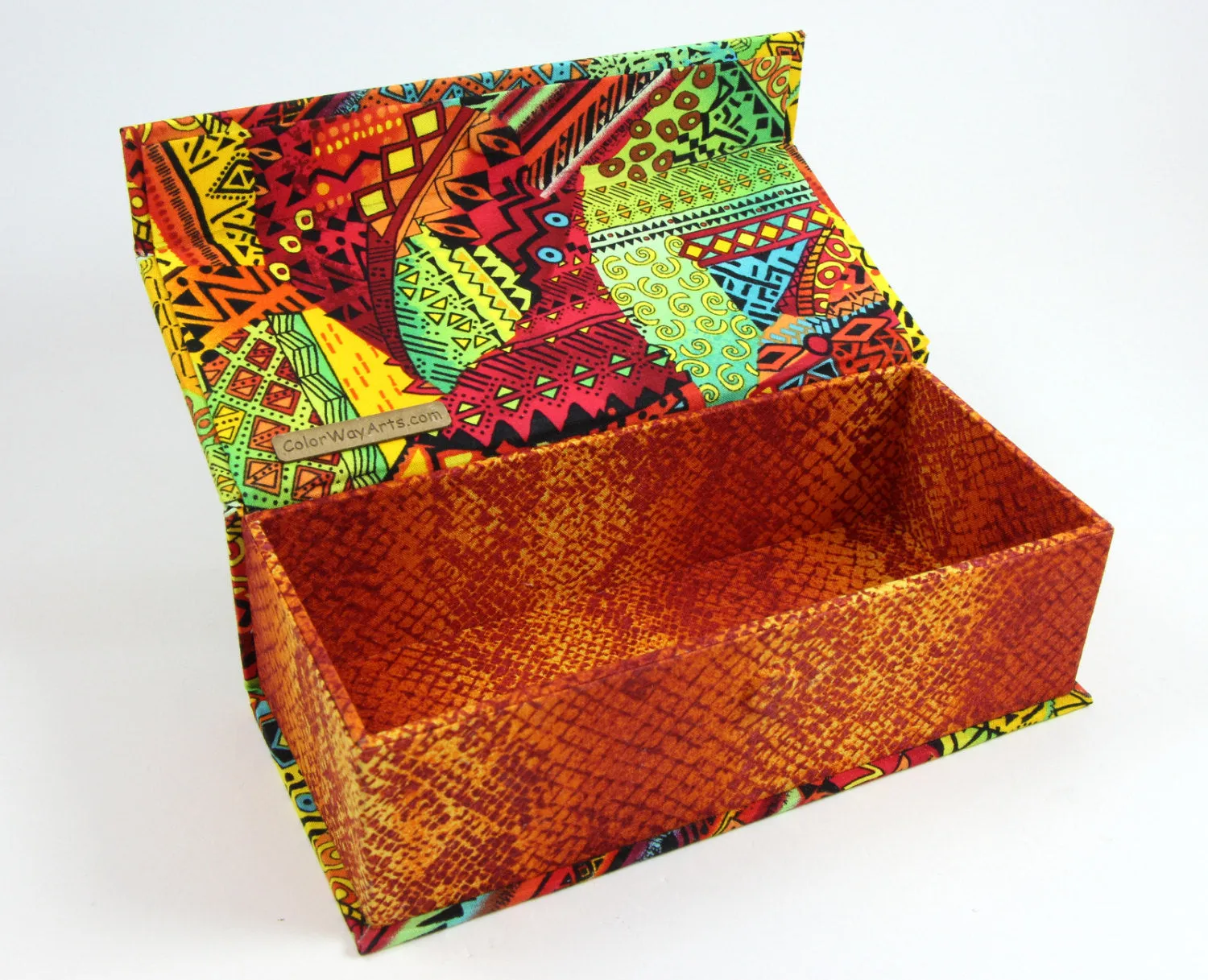 Fabric covered pencil fabric box, cartonnage kit 147, online instructions included