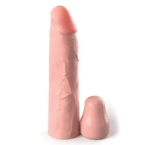 Fantasy 7 Inch Silicone Penis Extension with 1 inch Plug - Vanilla