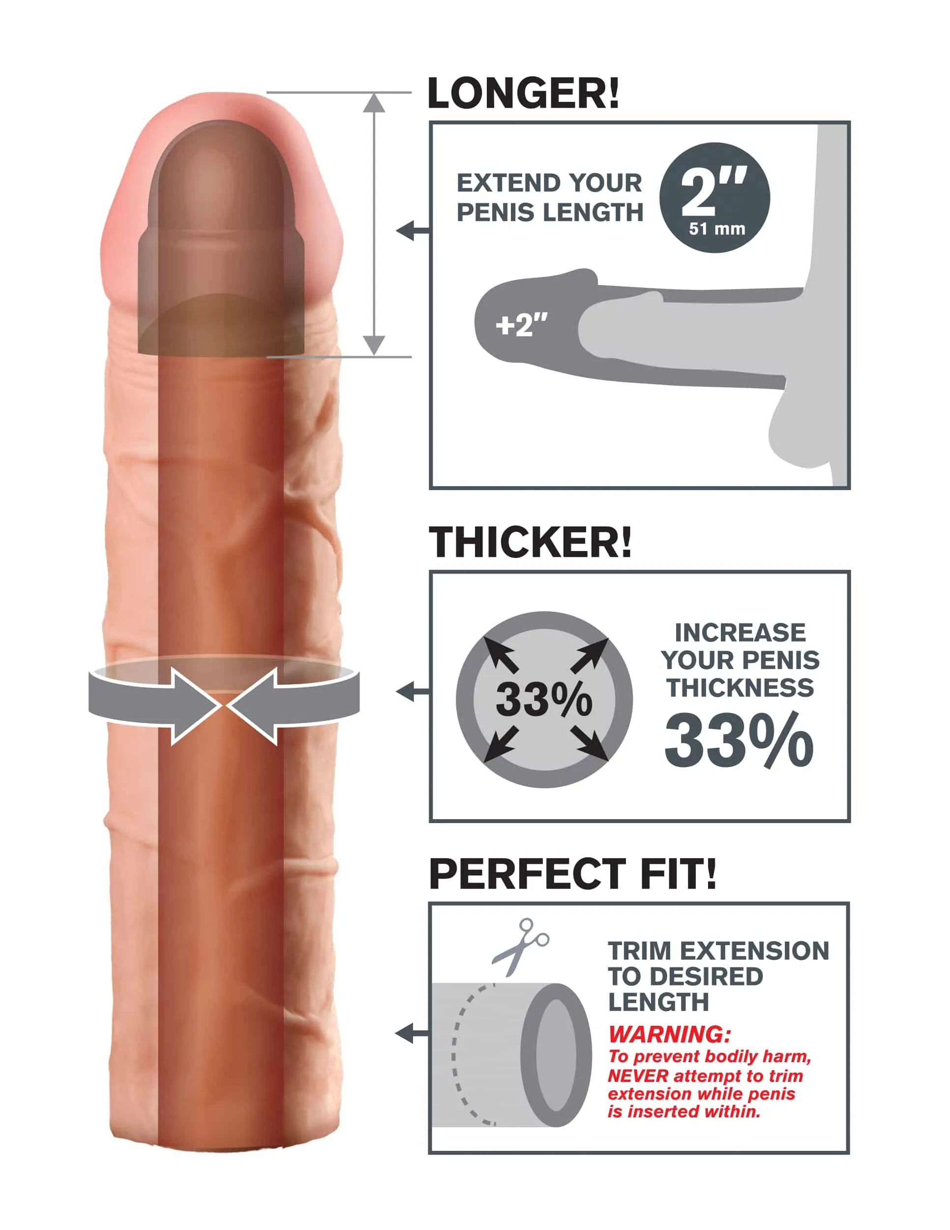 Fantasy X-tensions | Perfect 2" Extension | Nude