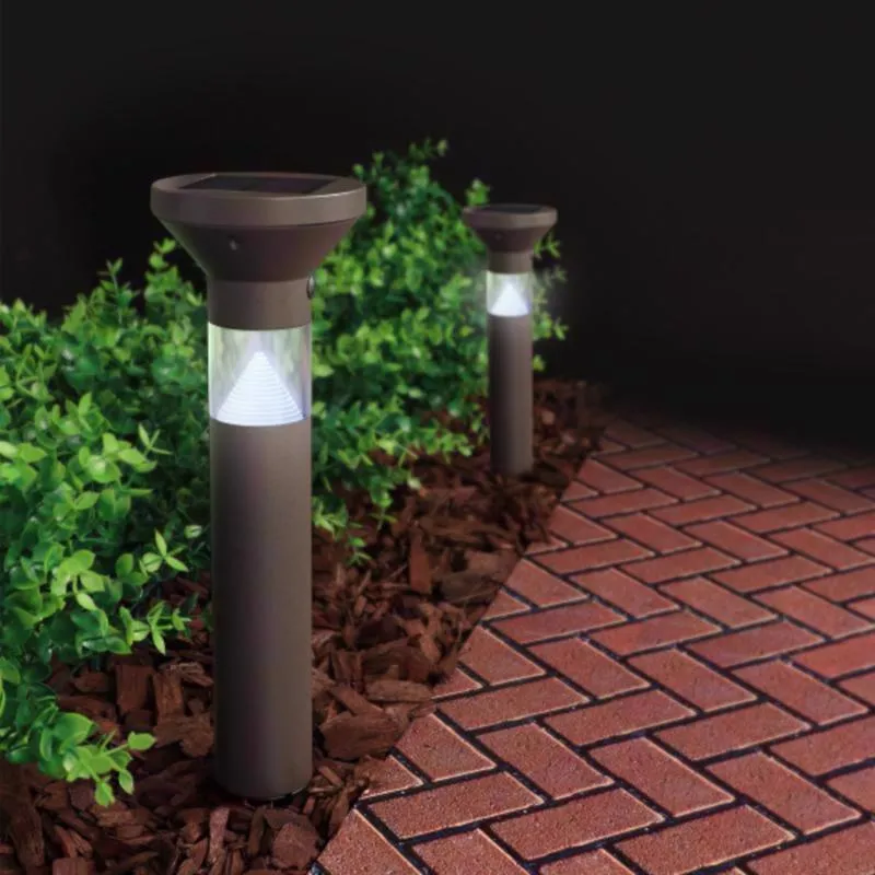 Feit OneSync Oil Rubbed Bronze Bronze Solar Powered 40 W LED Bollard Light 1 pk