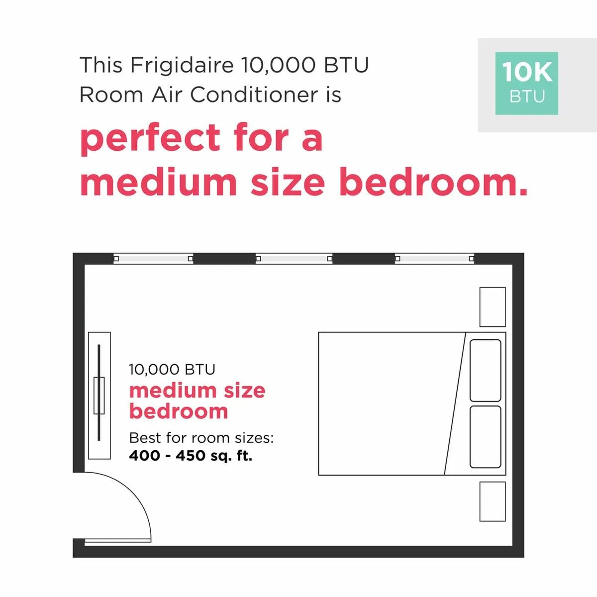 FHWW104TE1 Frigidaire 10,000 BTU Window Room Air Conditioner with Wi-Fi