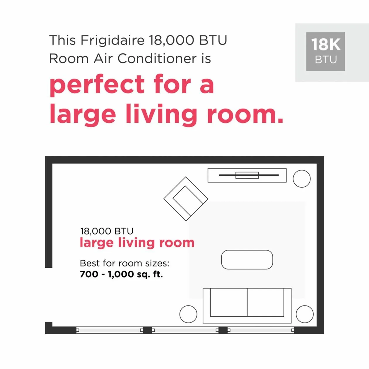 FHWW185WE2 Frigidaire 18,000 BTU Inverter Window Room Air Conditioner with Wi-Fi (Energy Star)