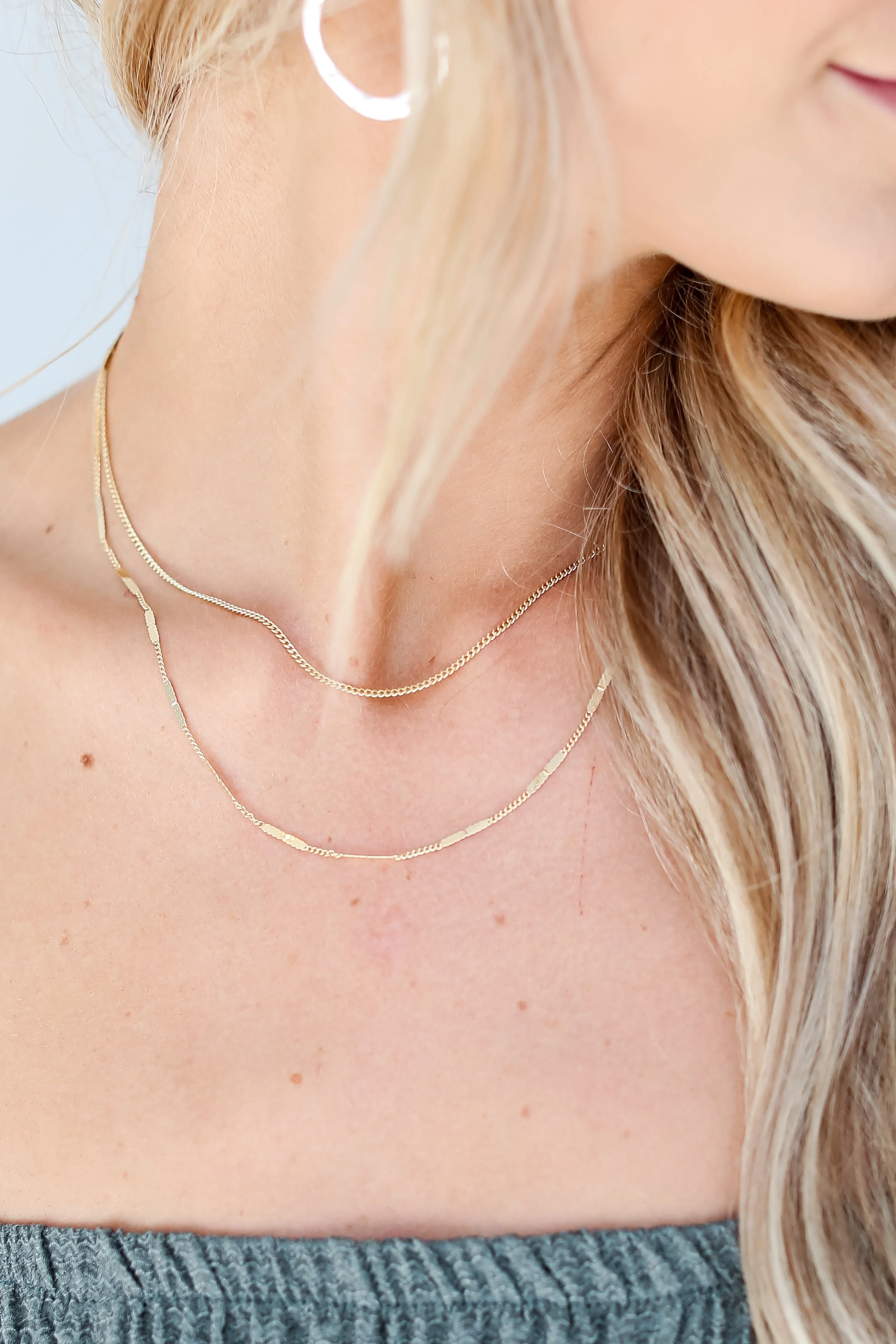 FINAL SALE - Nina Gold Layered Chain Necklace