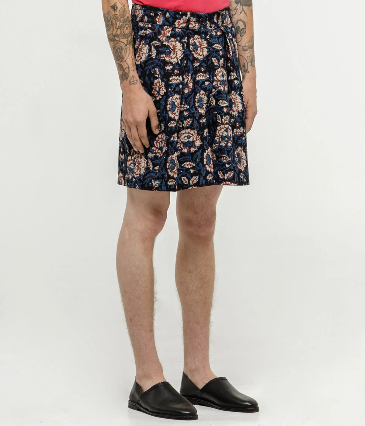 Floral Block Bridge Shorts