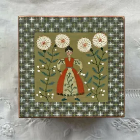 Folk Girl Box - Hand Painted