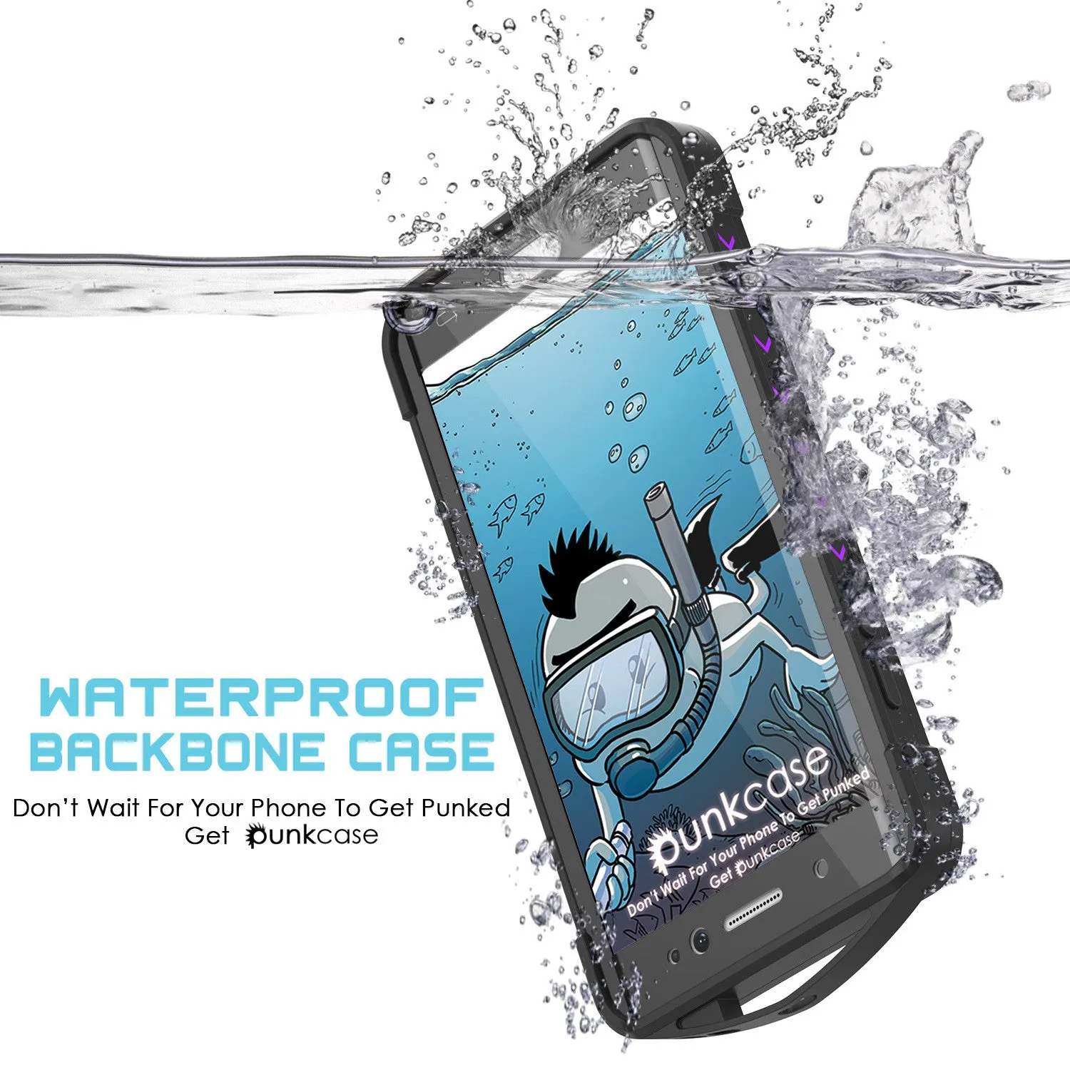 Galaxy Note 7 Waterproof Case, Punkcase WEBSTER Series, Purple | Heavy Duty Armor Cover