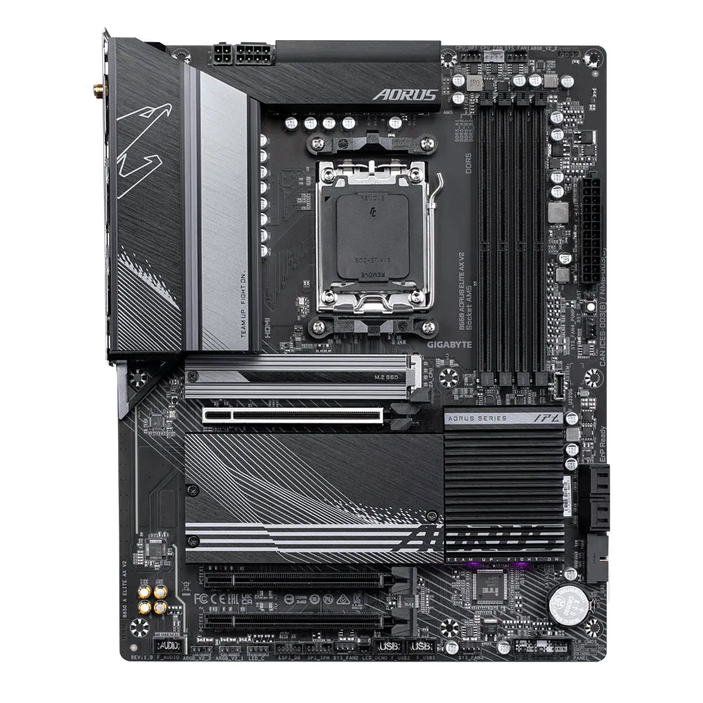 Gigabyte B650 Aorus Elite Ax V2 Motherboard - Supports Amd Am5 Cpus, 12 2 2 Phases Digital Vrm, Up To 8000Mhz Ddr5 (Oc),