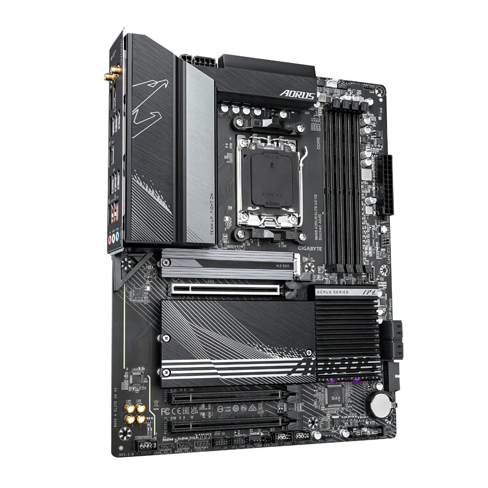 Gigabyte B650 Aorus Elite Ax V2 Motherboard - Supports Amd Am5 Cpus, 12 2 2 Phases Digital Vrm, Up To 8000Mhz Ddr5 (Oc),