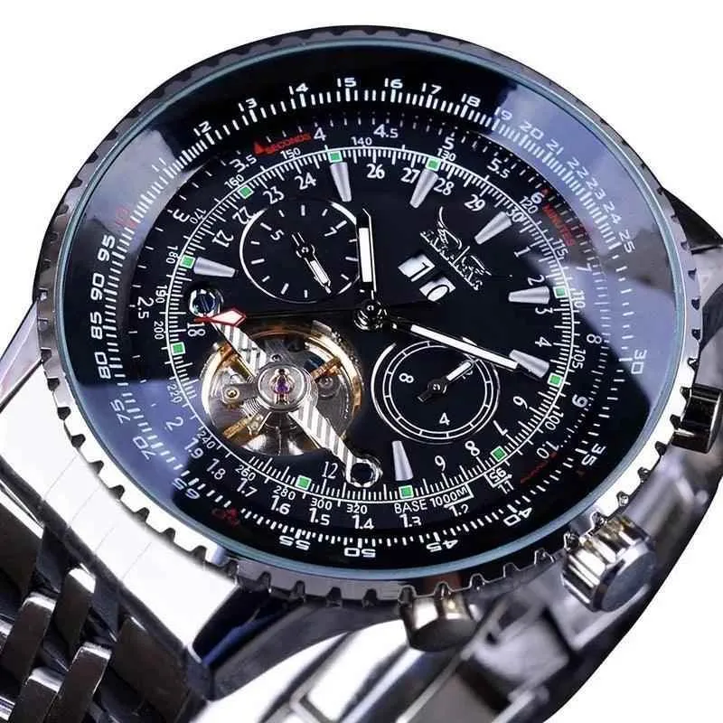 GMT976 Men's Simple Watch - Flying Series - Stainless Steel Automatic Wristwatch