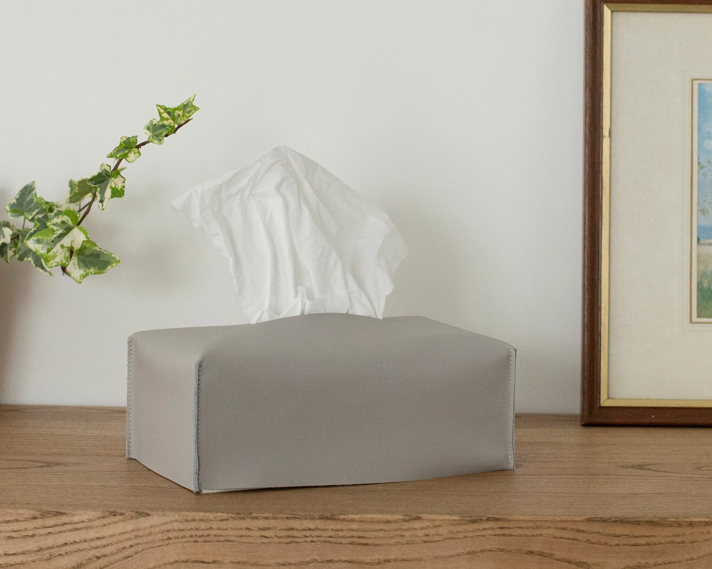 Grey Tissue Box Cover Rectangle, Nursery Decor