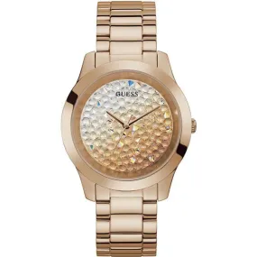 Guess Crush Rose Gold Stainless Steel Silver & Rose Gold Dial Quartz Watch for Ladies - GW0020L3