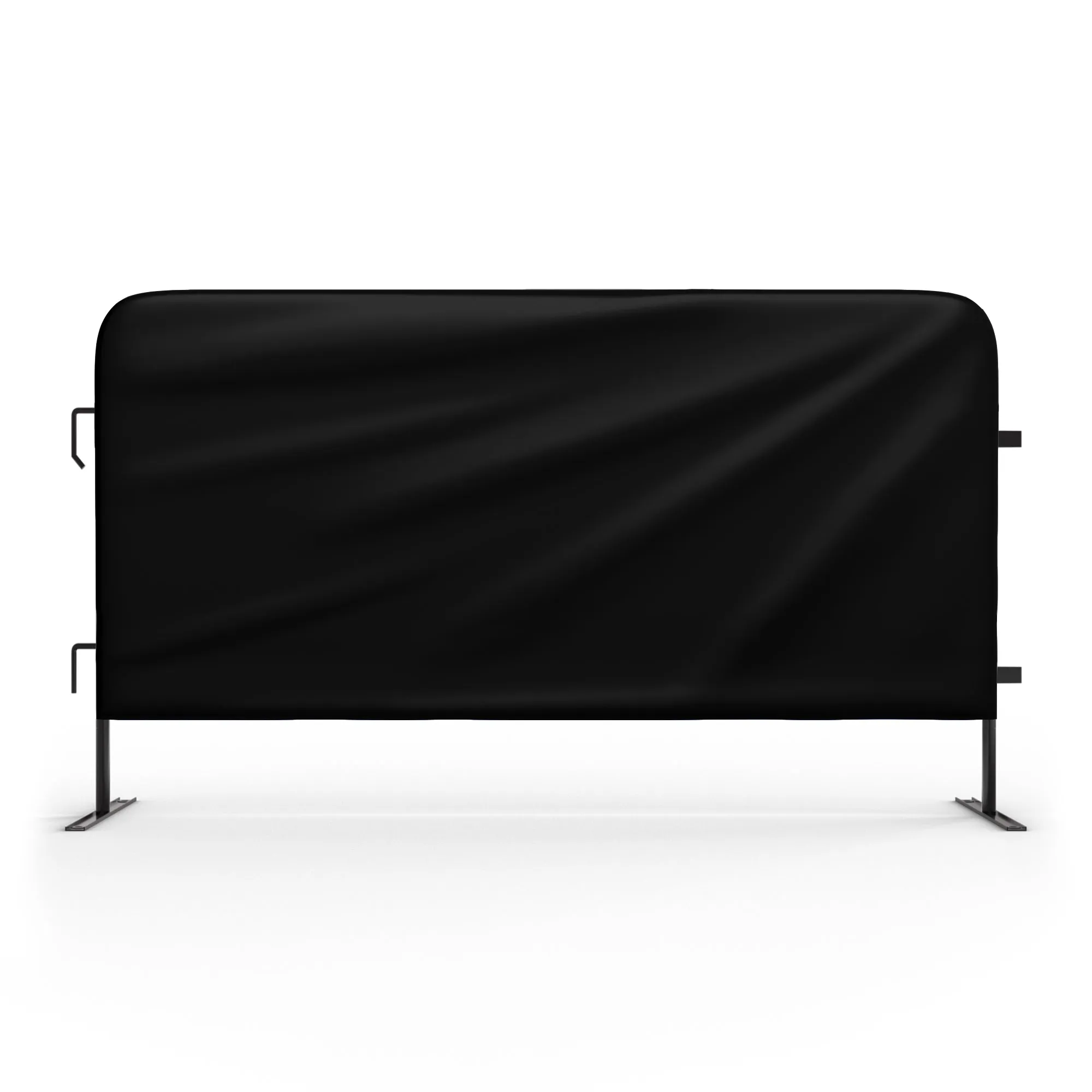 Heavy Duty Interlocking Steel Barricade, 8.5 Ft., Black - Angry Bull Barricades