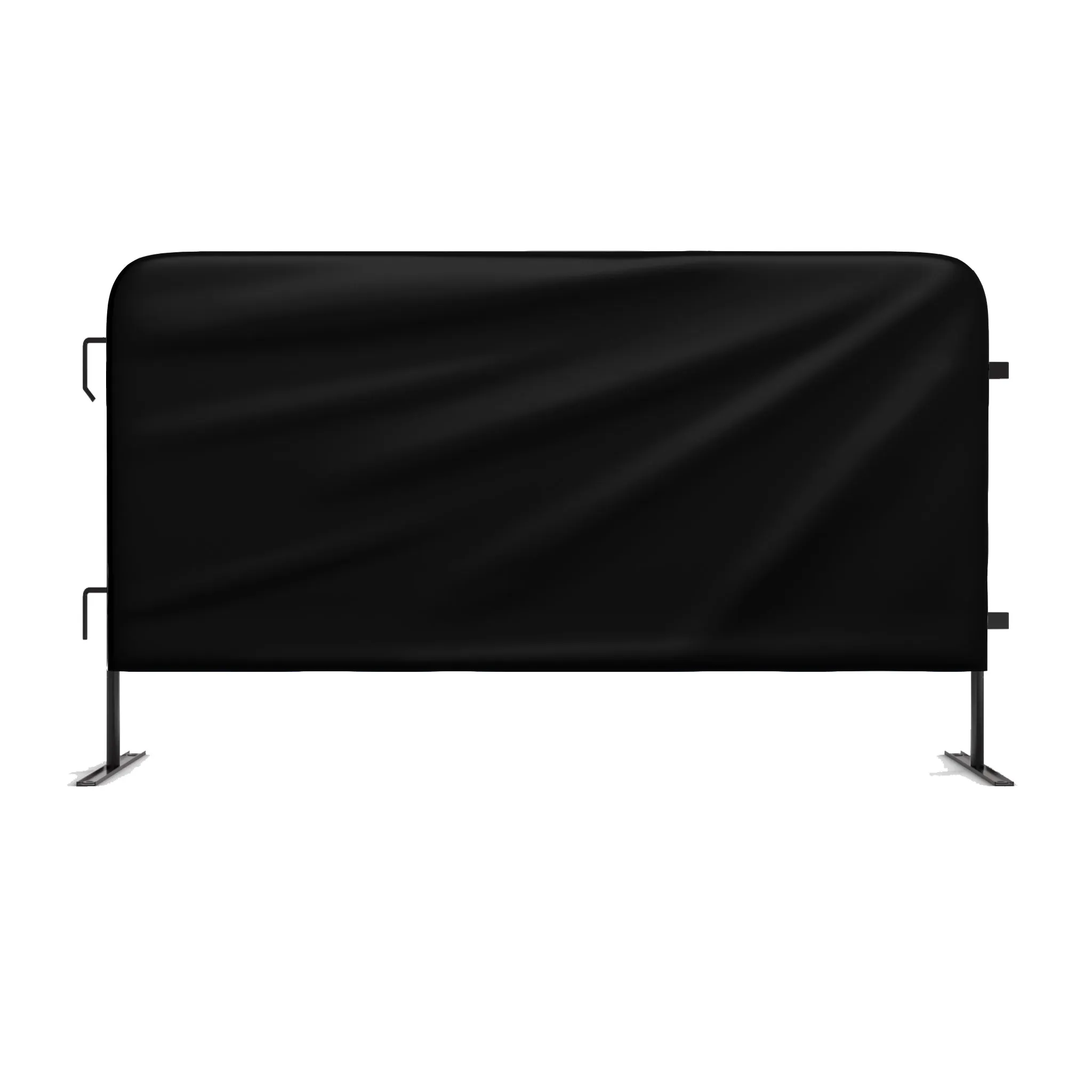 Heavy Duty Interlocking Steel Barricade, 8.5 Ft., Black - Angry Bull Barricades