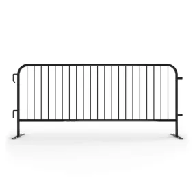 Heavy Duty Interlocking Steel Barricade, 8.5 Ft., Black - Angry Bull Barricades