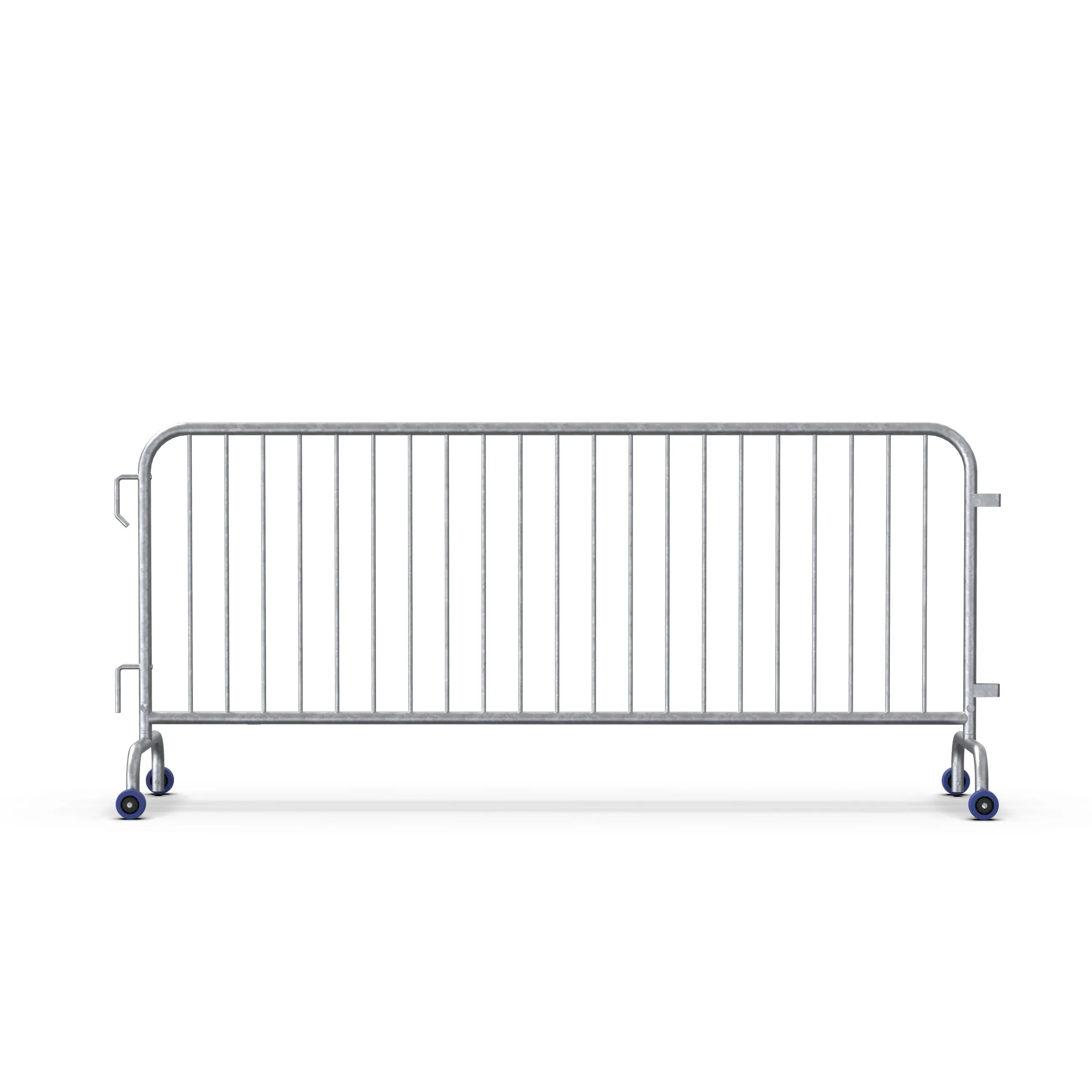 Heavy Duty Interlocking Steel Barricade, Hot Dipped Galvanized, 8.5 Ft. - Angry Bull Barricades