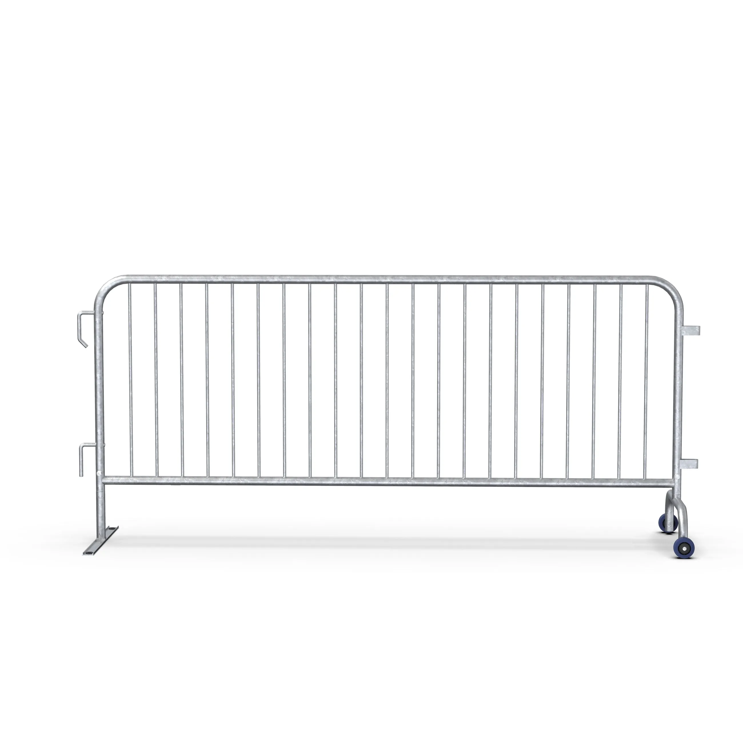 Heavy Duty Interlocking Steel Barricade, Hot Dipped Galvanized, 8.5 Ft. - Angry Bull Barricades