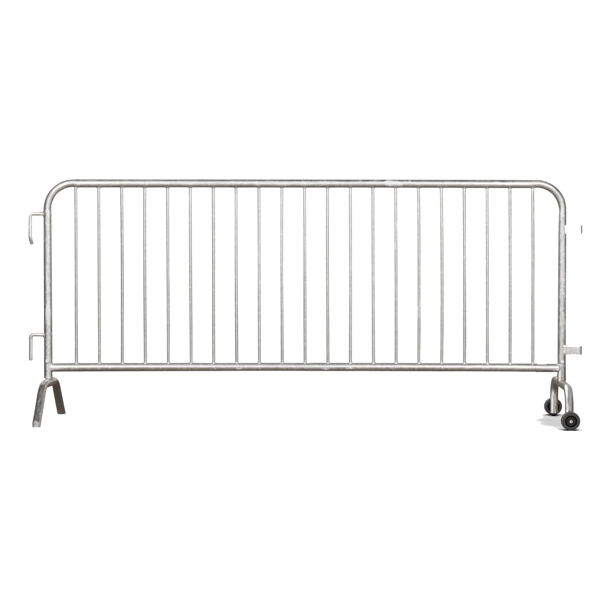 Heavy Duty Interlocking Steel Barricade, Hot Dipped Galvanized, 8.5 Ft. - Angry Bull Barricades