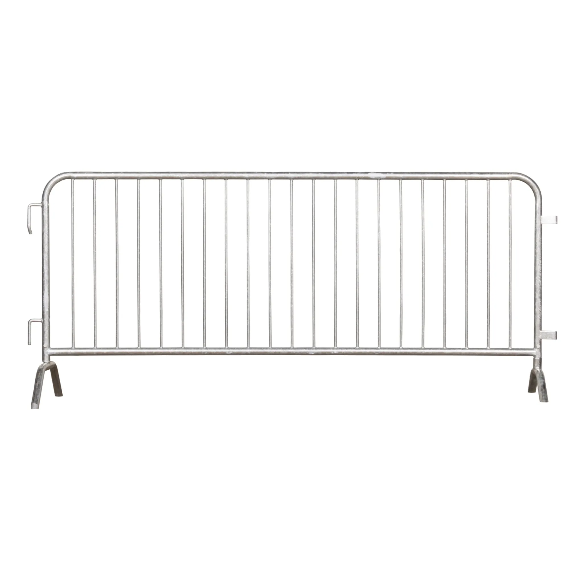 Heavy Duty Interlocking Steel Barricade, Hot Dipped Galvanized, 8.5 Ft. - Angry Bull Barricades