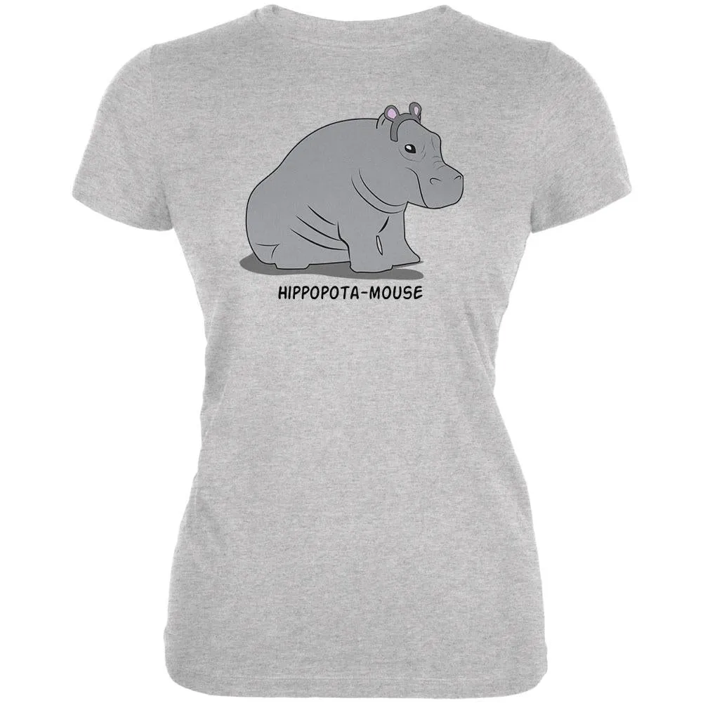 Hippo Mouse Hippopotamouse Funny Pun Juniors Soft T Shirt