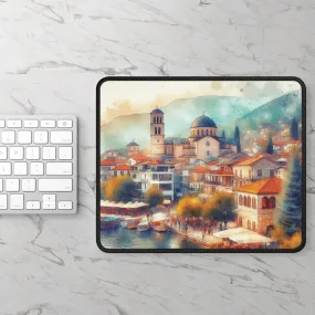 Historical and aesthetic city with a watercolor effect Gaming Mouse Pad