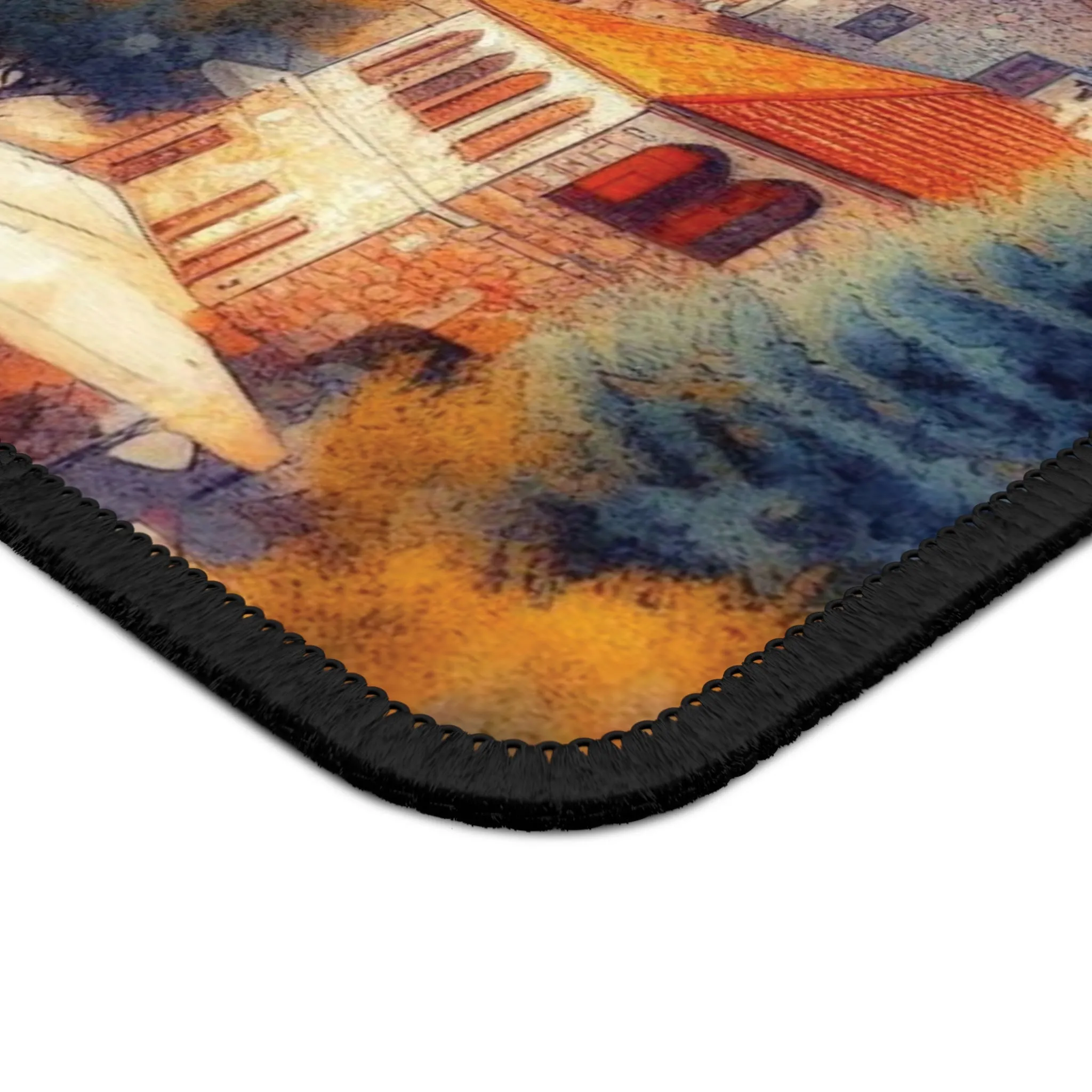 Historical and aesthetic city with a watercolor effect Gaming Mouse Pad