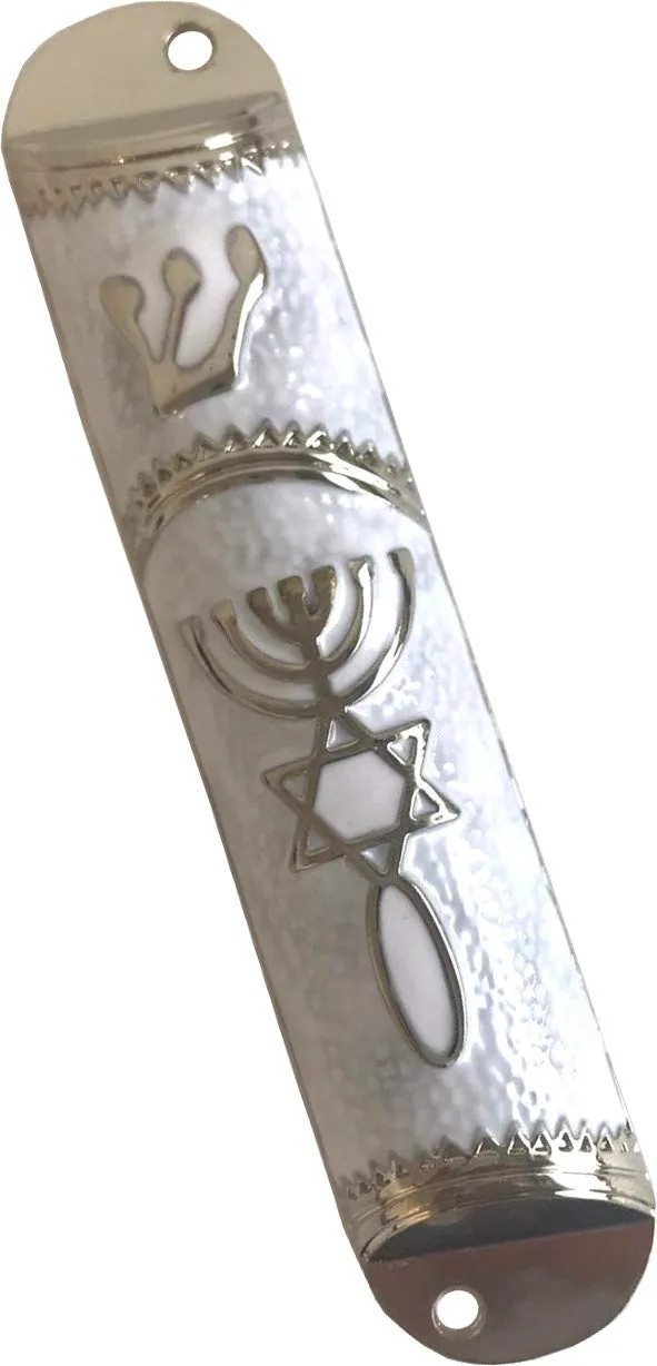 Holy Land Market Messianic Seal Mezuzah case - 4.1 Inch with Scroll Included