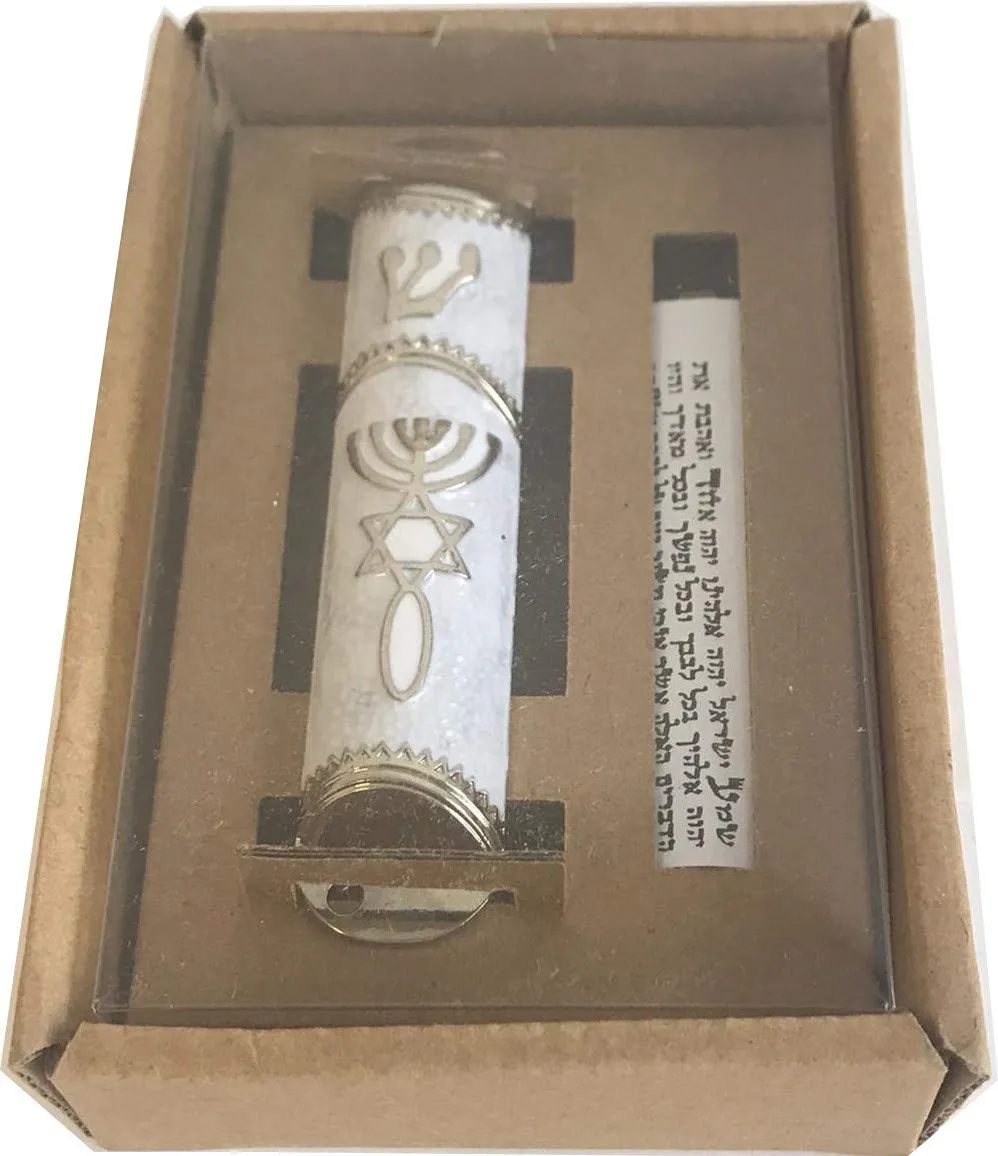 Holy Land Market Messianic Seal Mezuzah case - 4.1 Inch with Scroll Included