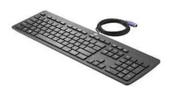 HP PS/2 Business Slim Keyboard and Mouse, English, QWERTY, Symmetrical - T4E66AT#ABA