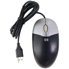 HP Wired Optical USB Mouse for Windows PC & More - Black/Silver (M-UV96)