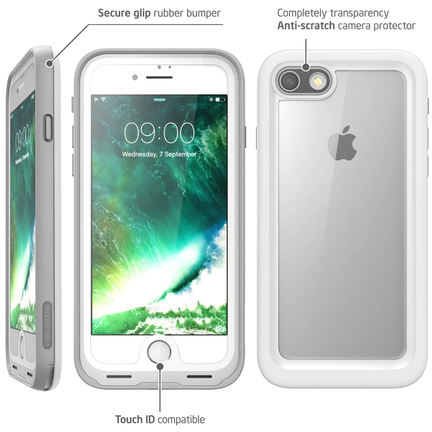 iPhone 7 WaterProof Case - White