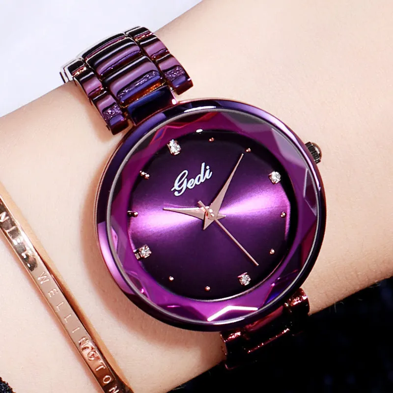 Irregular Mirror Ultra-thin Strap Women's Watch