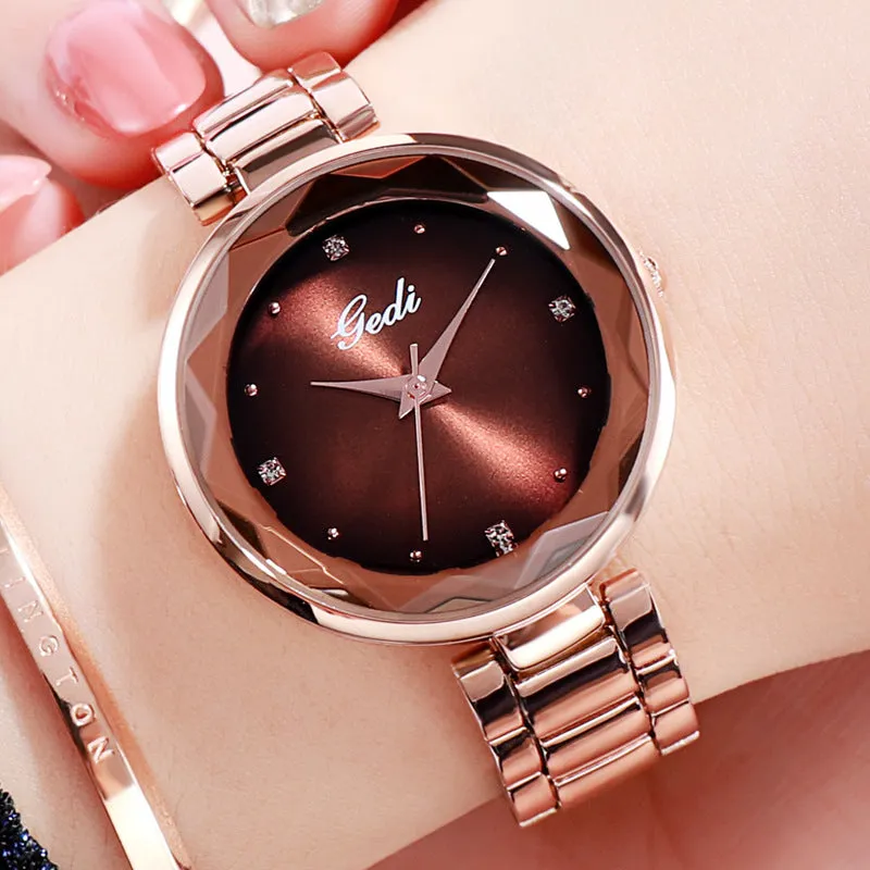 Irregular Mirror Ultra-thin Strap Women's Watch