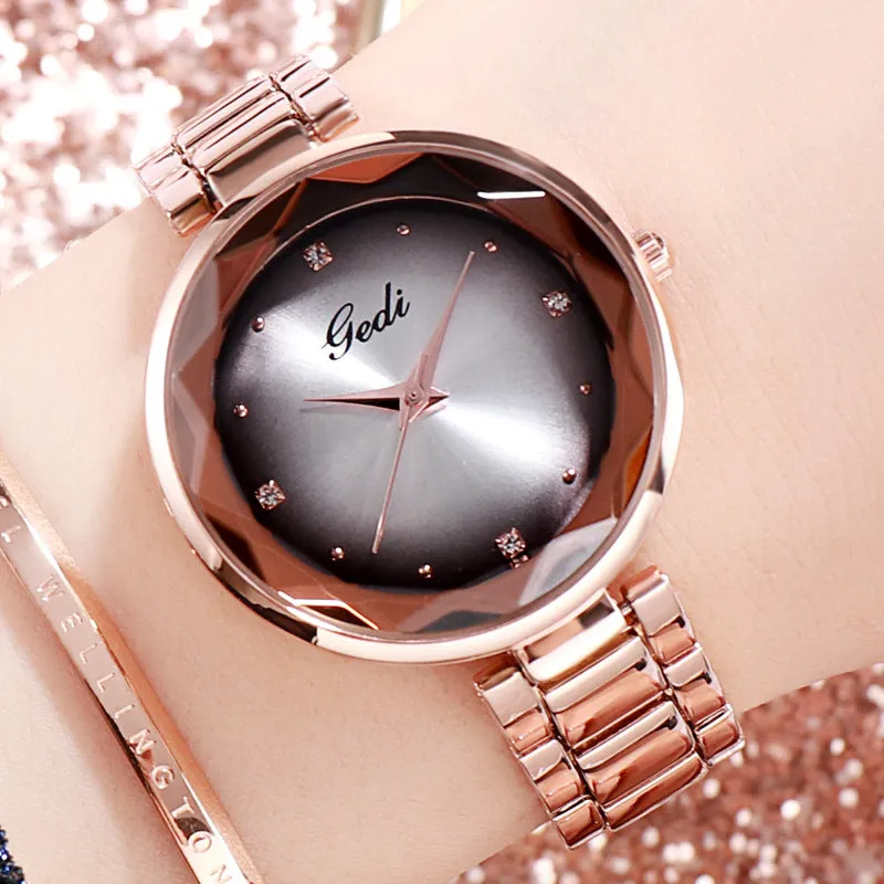 Irregular Mirror Ultra-thin Strap Women's Watch