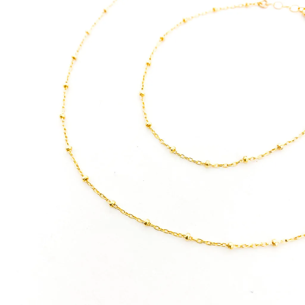 Jenna Satellite Chain Jewelry Set | Gold