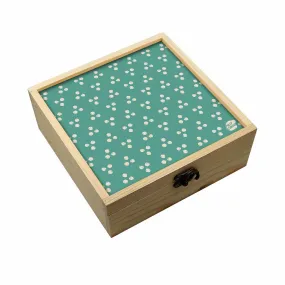 Jewellery Box Wooden Jewelry Organizer -  White Dots Pow